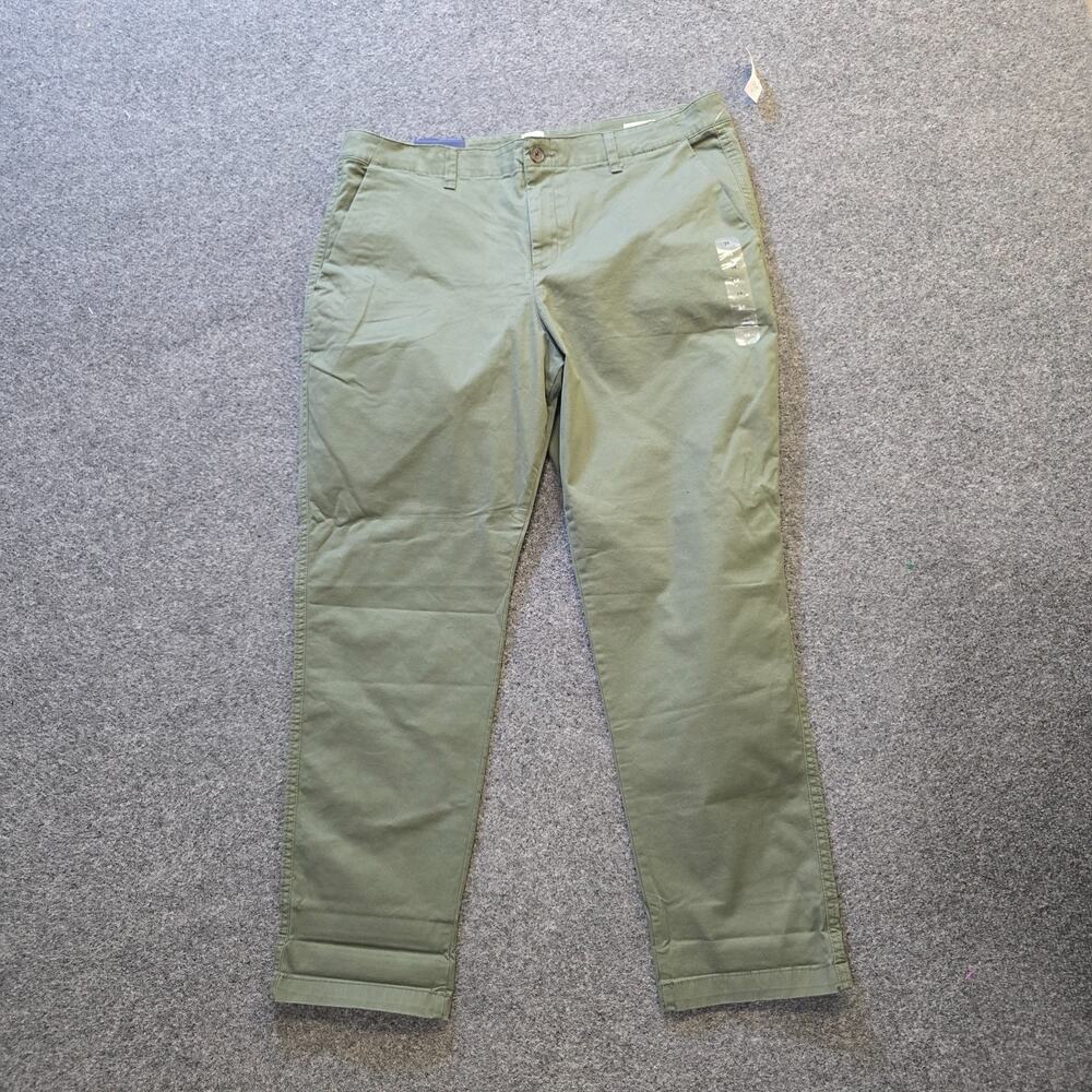 GAP Pants Women Size 14 Green Girlfriend Khaki Straight Leg Chino Capsule Career